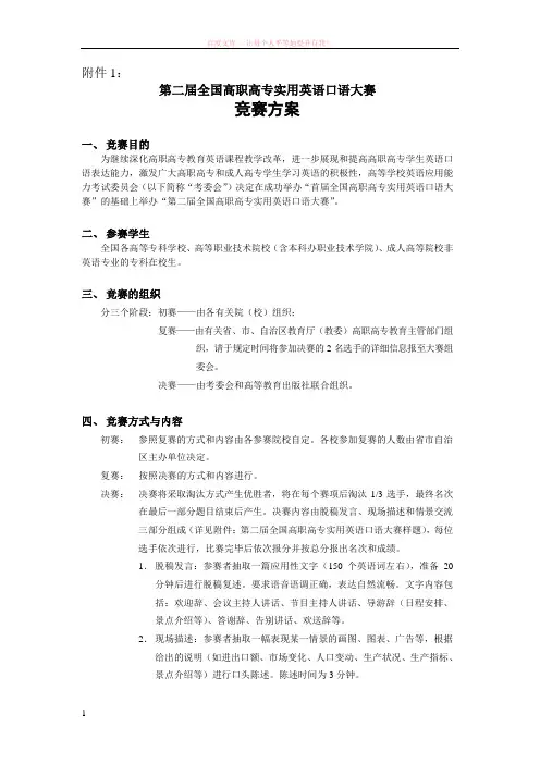 第二届全国高职高专实用英语口语大赛 (1)