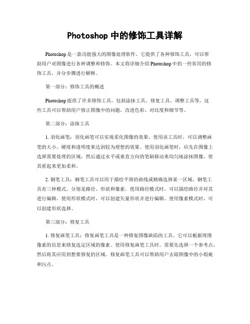 Photoshop中的修饰工具详解