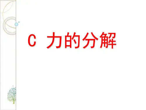 沪教版(上海)物理高一第一学期(试用版)-第二章C力的分解_2