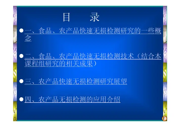 《现代食品检测技术》课件食品无损检测新技术与融合技术