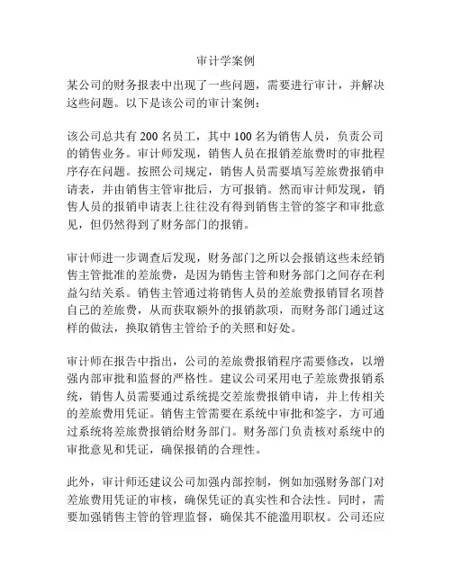 审计学案例
