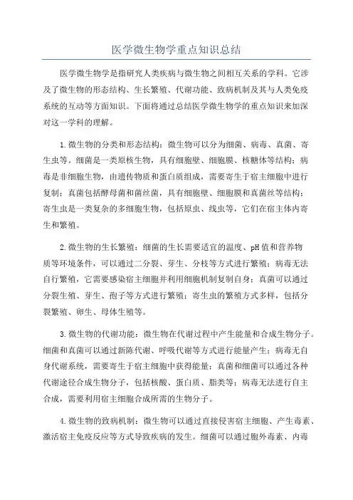 医学微生物学重点知识总结