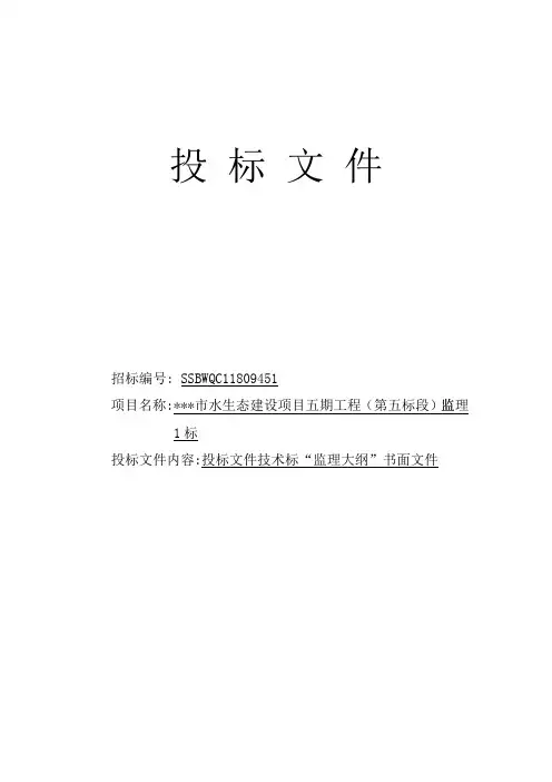 投标技术文件(监理大纲)
