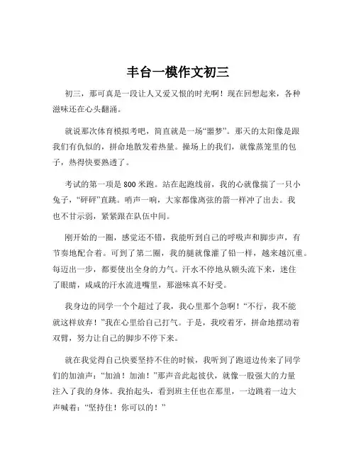 丰台一模作文初三