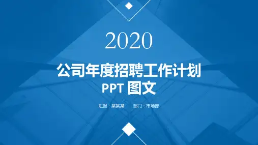公司年度招聘工作计划PPT 图文