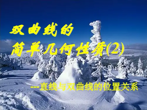 双曲线的简单几何性质(二)