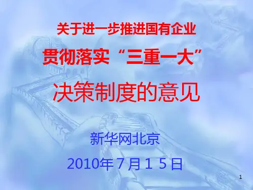 三重一大PPT课件