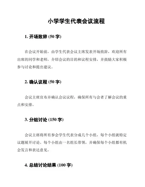 小学学生代表会议流程