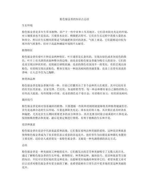 粉色郁金香的知识点总结