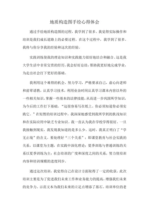 地质构造图手绘心得体会