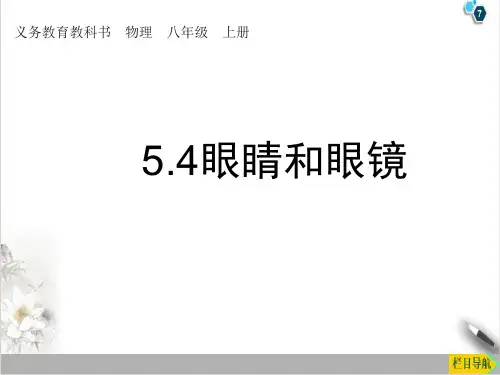 5.4眼睛和眼镜PPT人教版物理八年级上册优质版