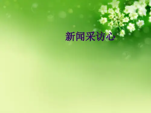新闻采访心优秀课件