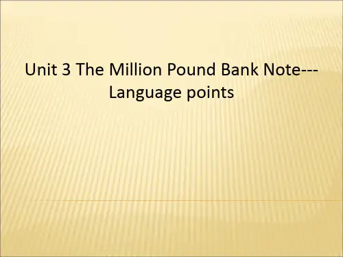新课标人教版必修三Book3 Unit3 language points