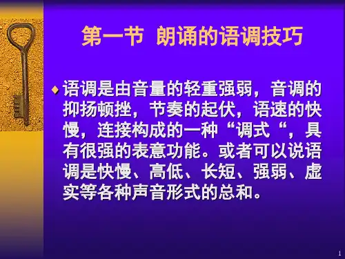 朗诵的技巧方法PPT幻灯片