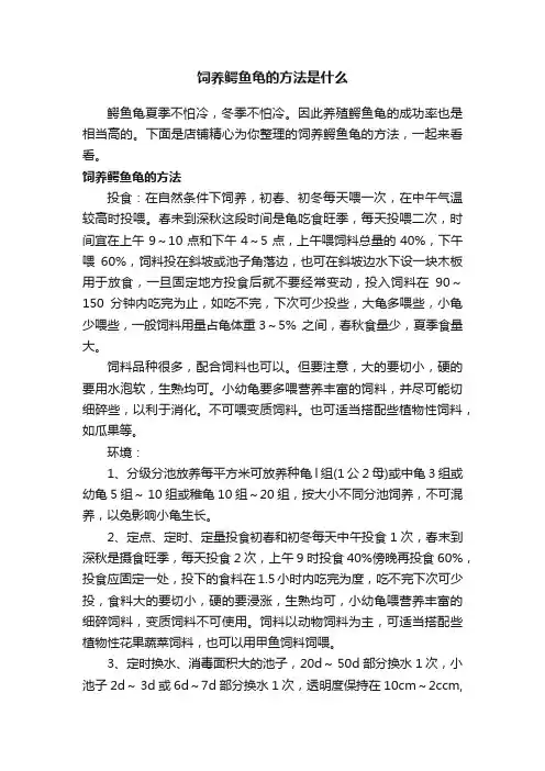 饲养鳄鱼龟的方法是什么