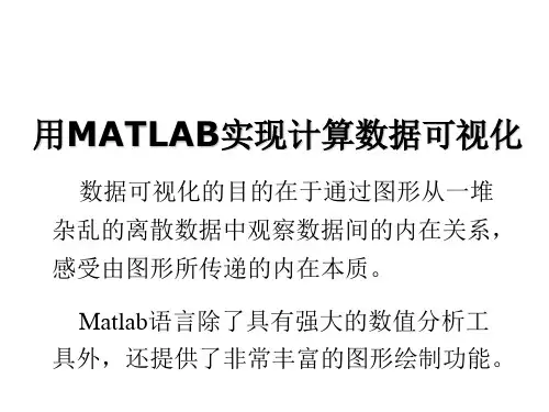 用Matlab实现计算数据可视化