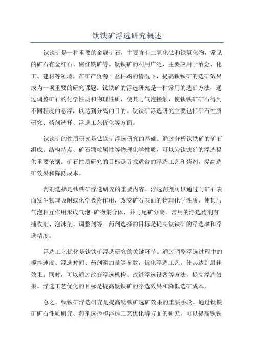 钛铁矿浮选研究概述