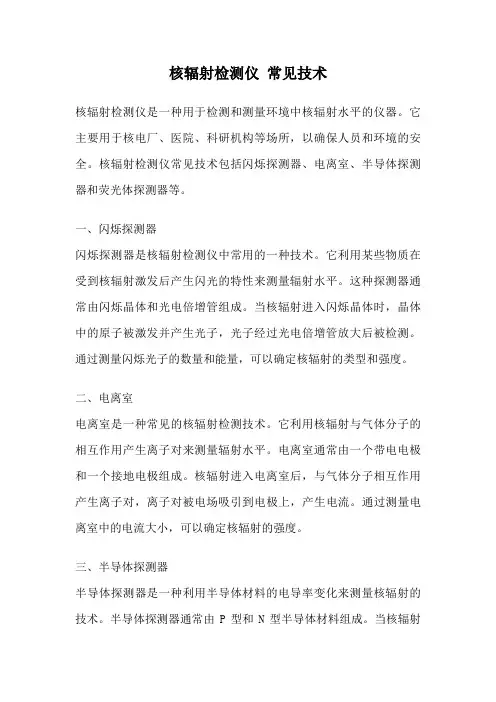 核辐射检测仪 常见技术