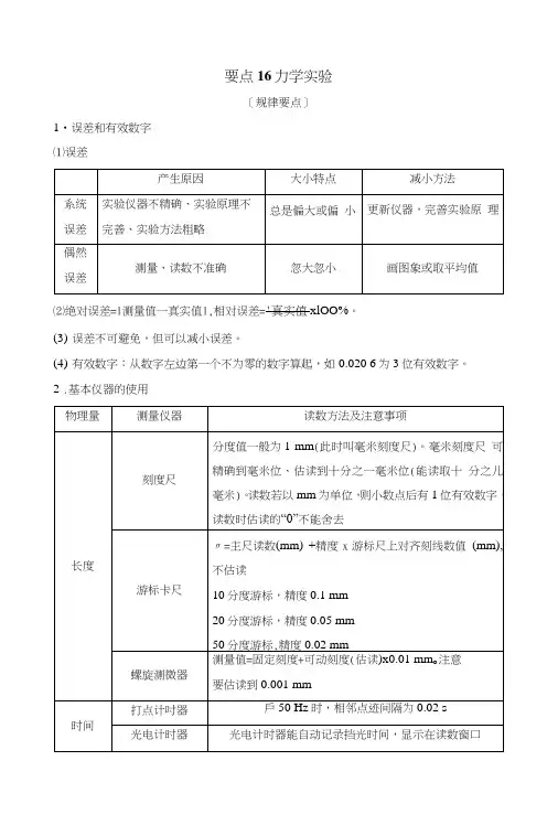 2019高考物理培优三轮考前回扣江苏专用版讲义：要点回扣要点16含答案.doc
