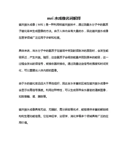 mri水成像名词解释