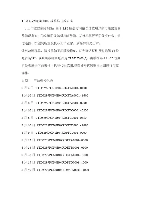 海信液晶电视技改方案