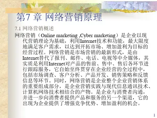 网络营销原理PPT课件