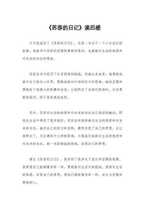 《苏菲的日记》读后感