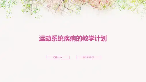 运动系统疾病的教学计划