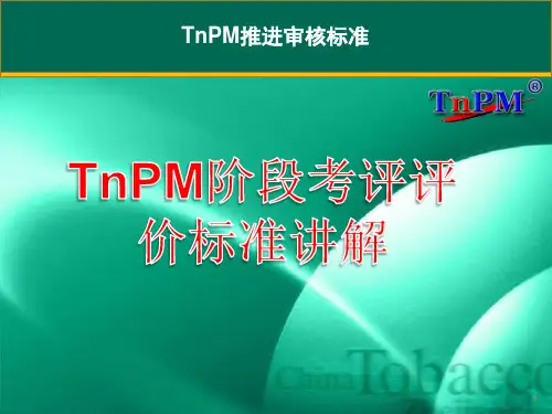 TnPM检查评价标准讲解
