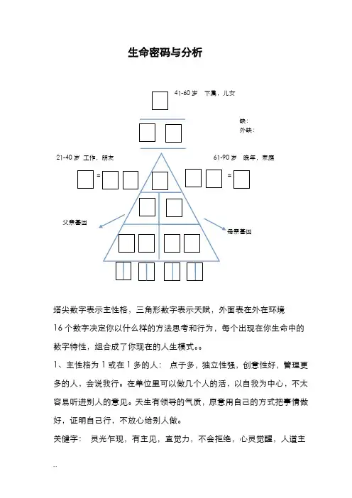 生命密码及分析