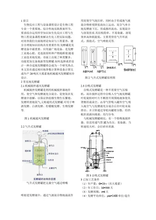 年产20吨硫酸庆大霉素发酵罐设计
