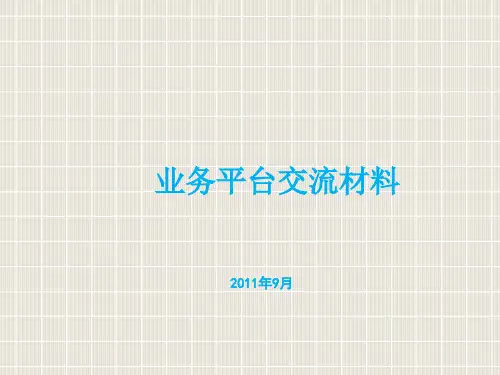 会议材料五：平台交流资料