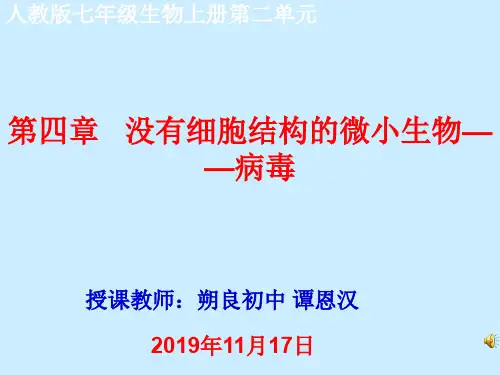 七年级生物上册 2.4.0没有细胞结构的微小生物--病毒