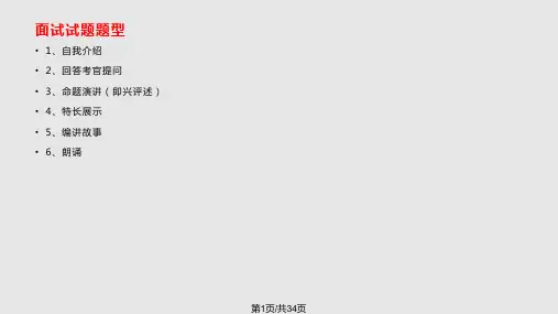 编导艺考面试技巧PPT课件
