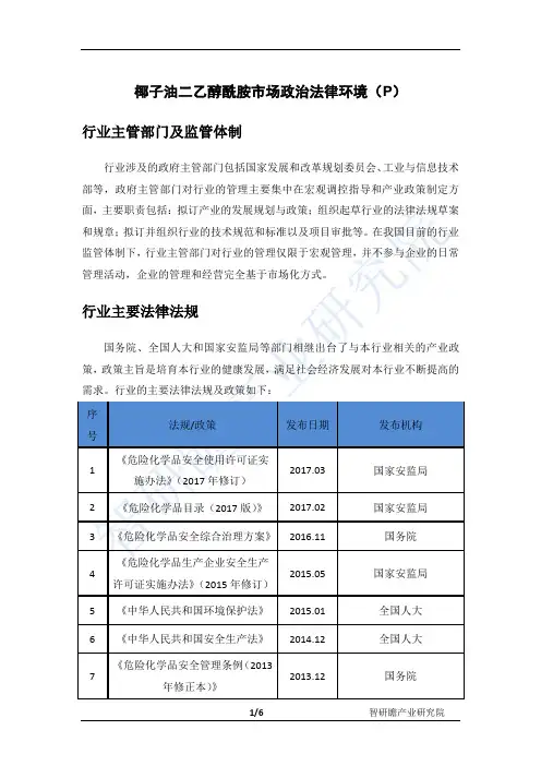 椰子油二乙醇酰胺市场报告