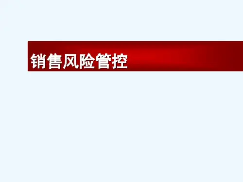 销售风险管控教程