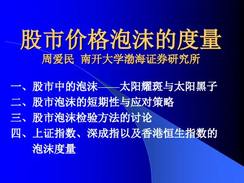 股市价格泡沫的度量(南开大学,周爱民)