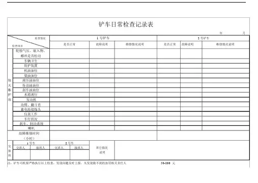 铲车日常检查记录表.docx