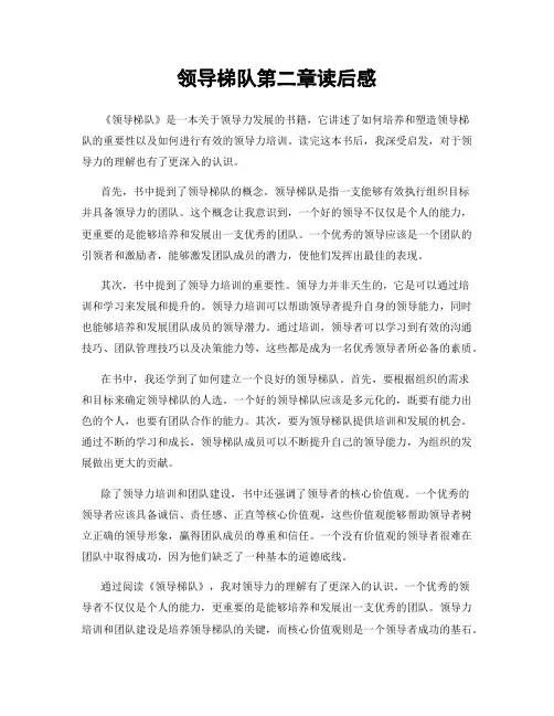 领导梯队第二章读后感