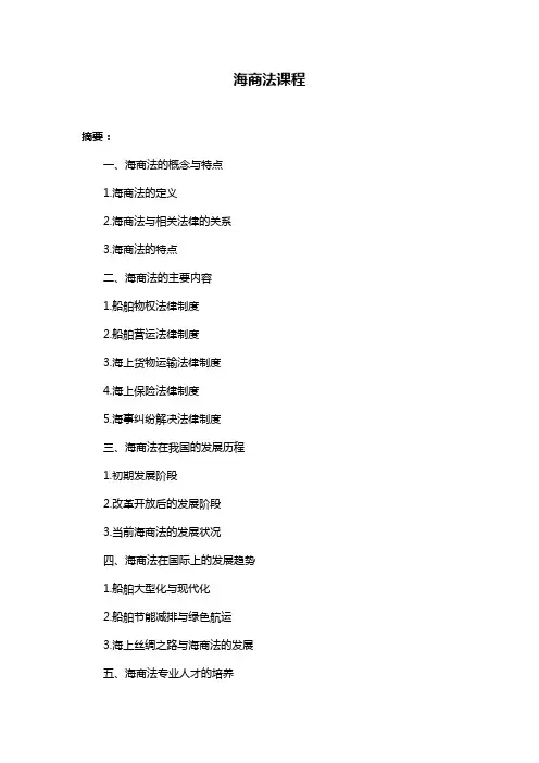 海商法课程