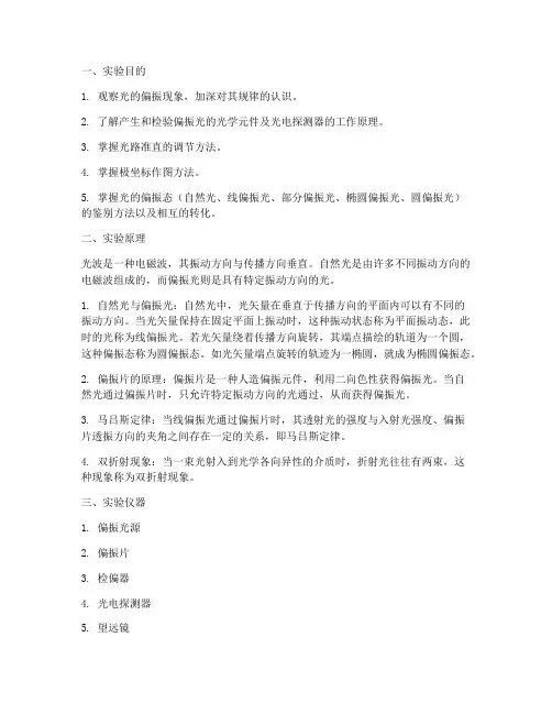 偏振光实验报告