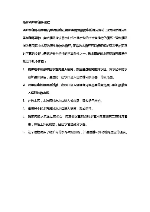 热水锅炉水循环流程