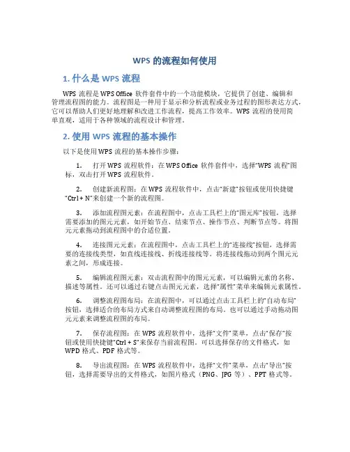 wps的流程如何使用