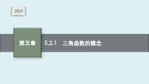5.2.1 三角函数的概念课件ppt