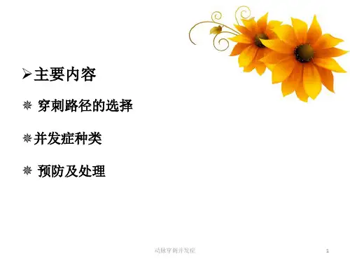 动脉穿刺并发症培训课件