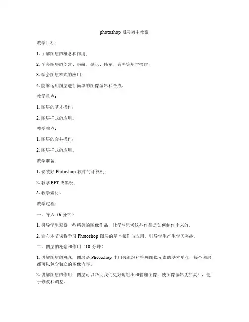 photoshop图层初中教案