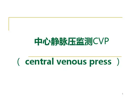 中心静脉压监测PPT课件