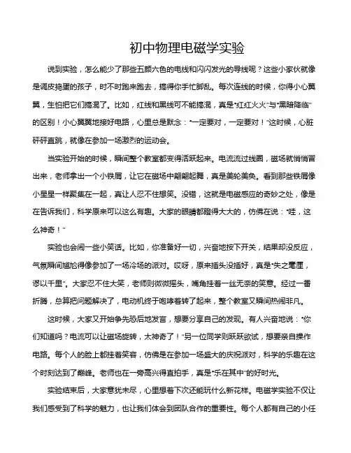 初中物理电磁学实验
