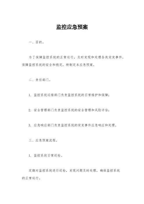 监控应急预案
