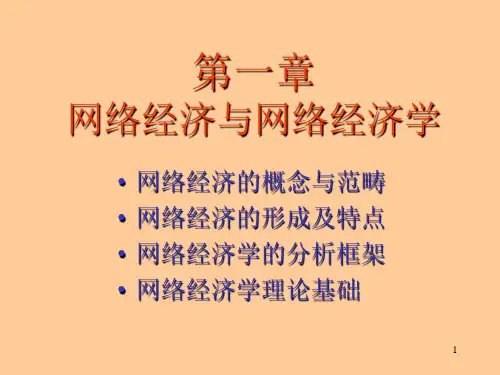 网络经济学网络经济与网络经济学(课堂PPT)